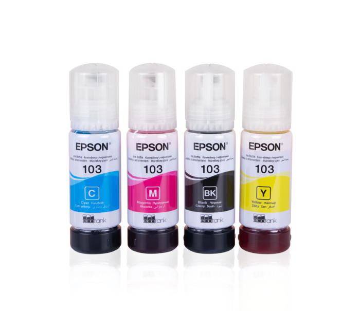 EPSON 103 ORJINAL 4 RENK TAKIM MÜREKKEP - L1210-L1250-L3210-L3211-L3250-L3251-L3256-l3260-L5290-L5296-L5590
