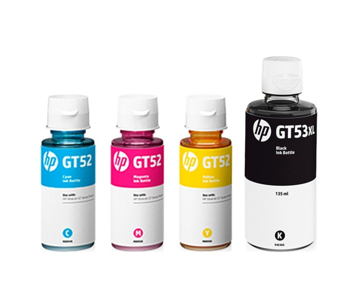 HP GT53XL -52 4 RENK ORJINAL MÜREKKEP KARTUŞU SETİ (4 ADET) HP Smart Tank 585